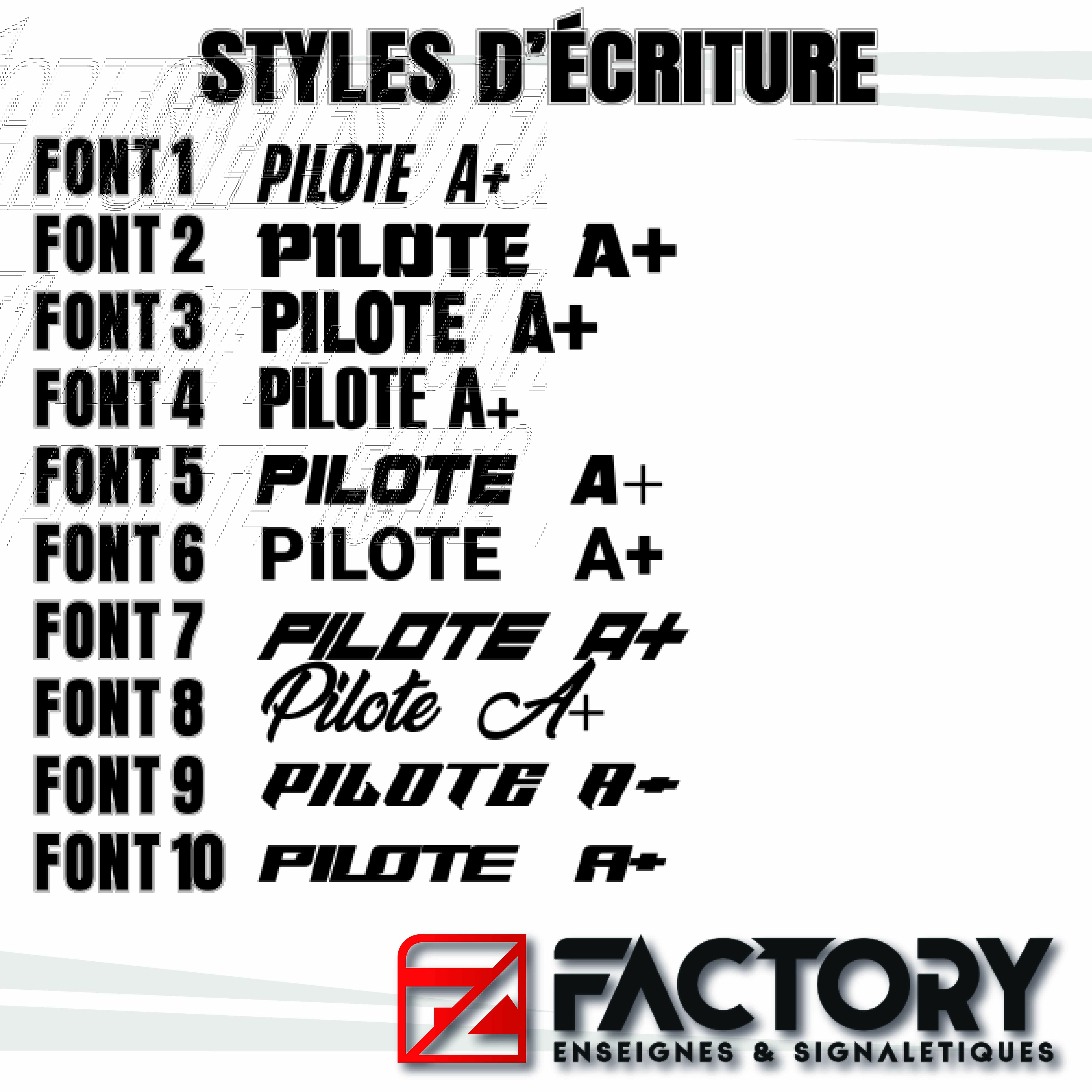 Kit nom - prénom rallye STYLE 1