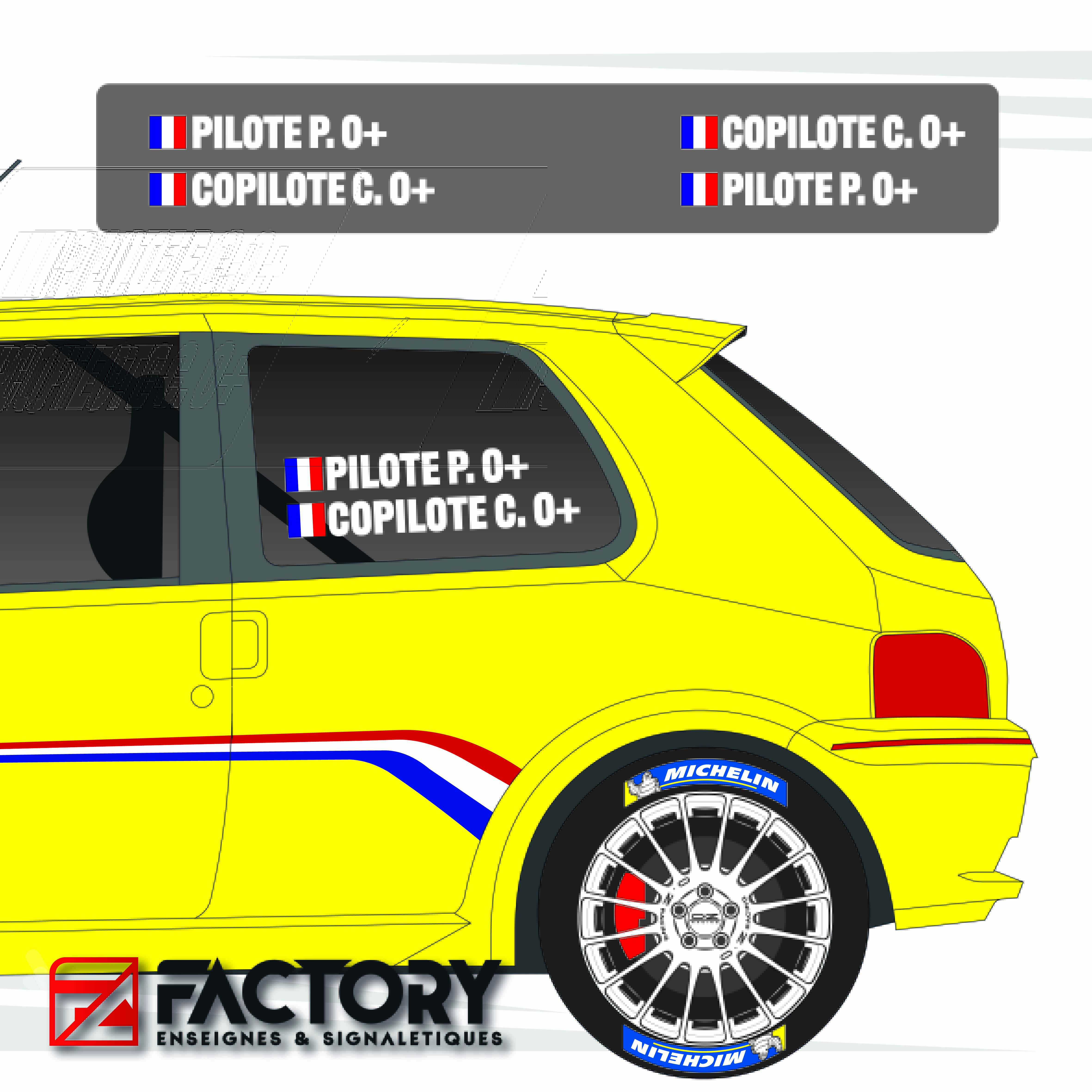 Kit nom - prénom rallye STYLE 1