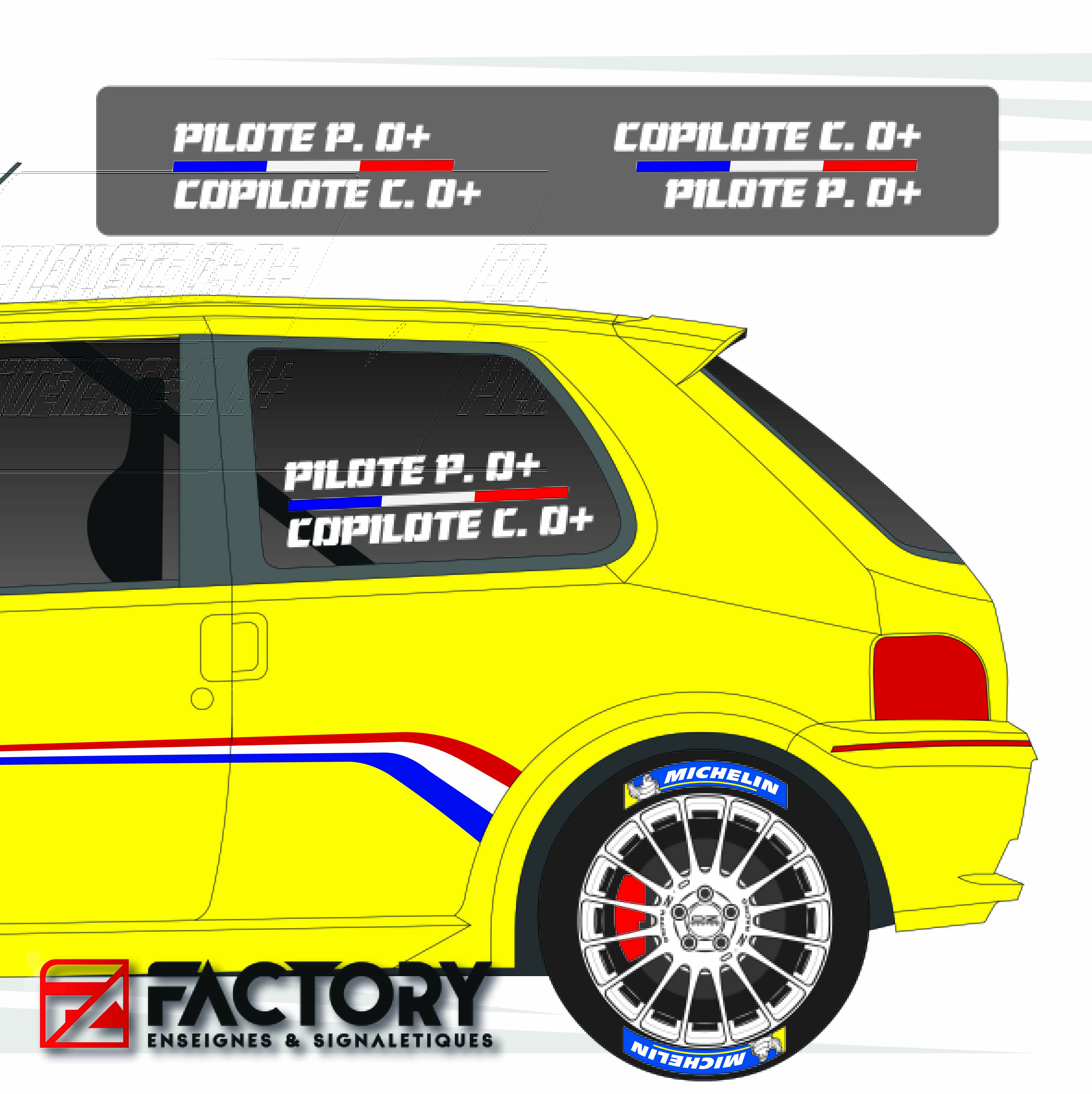 Kit nom - prénom rallye STYLE 4