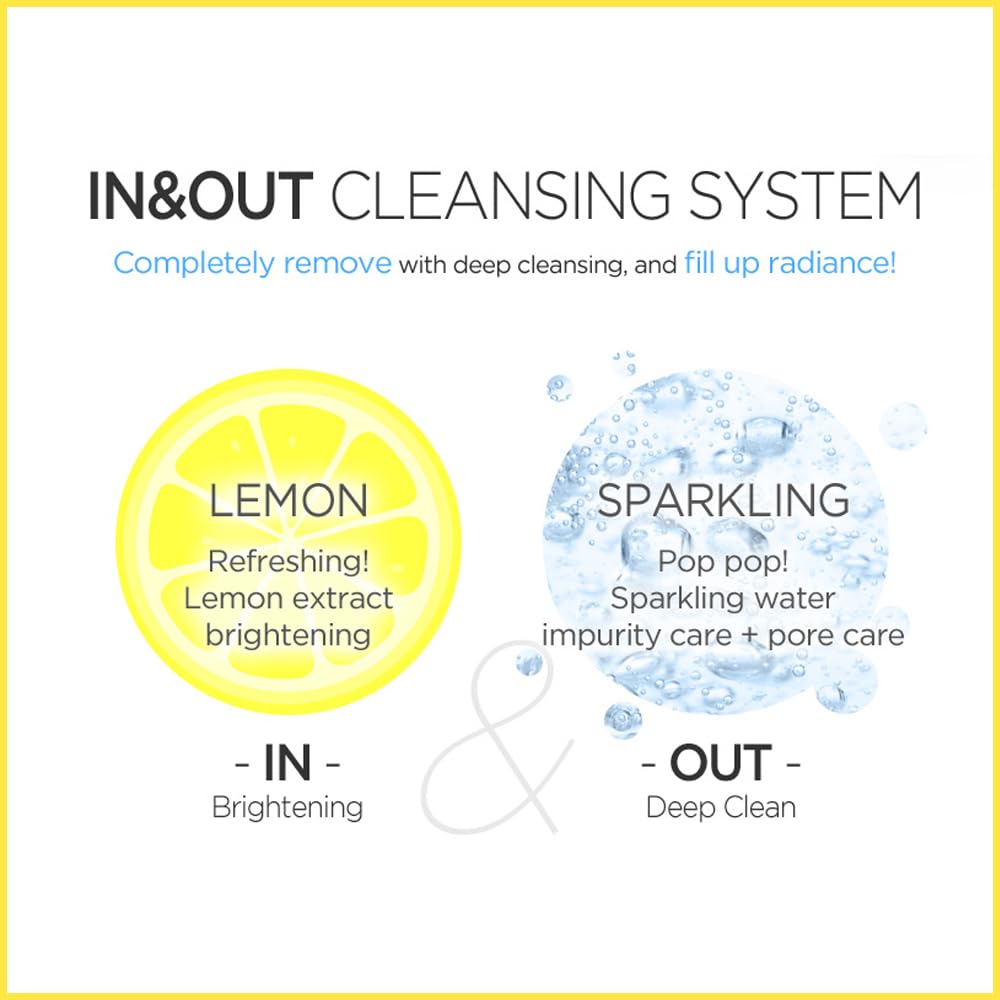 SECRETKEY Lemon Sparkling Peeling Gel, Deep Cleansing, Exfoliation, Skin Moisturization, Low Irritation for Sensitive Skin fl. 4.05 oz / 120 ml