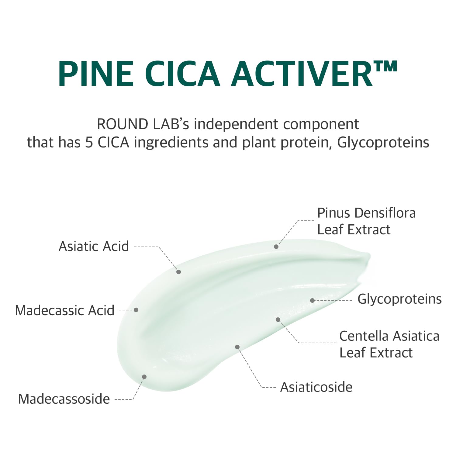 ROUND LAB Pine Calming Cica Cream (Unscented) | 5-CICA solution for hormonal breakouts, acne-prone skin and rosacea, Nourishing & moisturizing cream (1.69fl.oz)