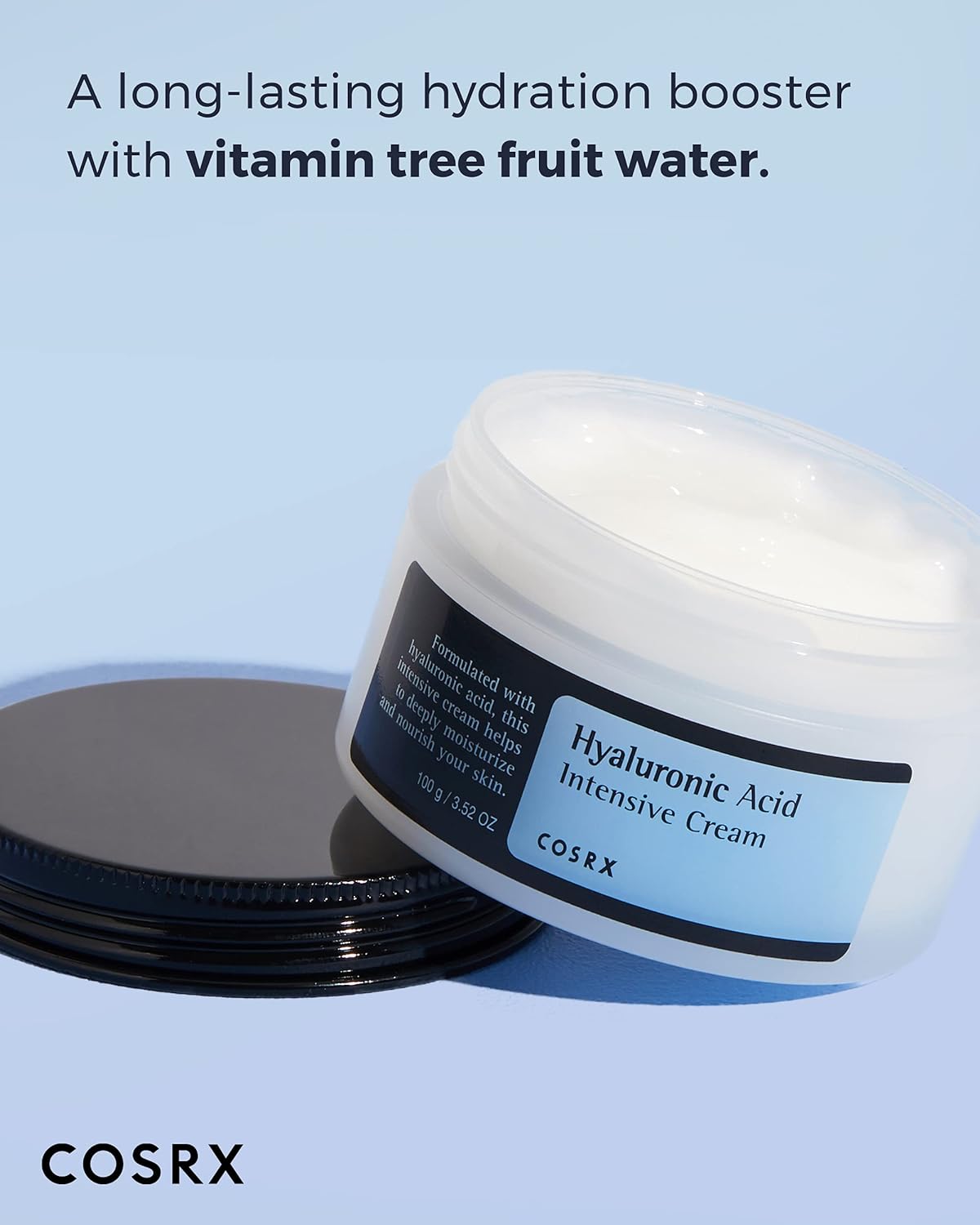 COSRX Hyaluronic Acid Moisturizing Cream, 100 milliliters (Pack of 1) | Sensitive | Long-lasting Hydration | Animal Testing Free, Parabens Free | Korean Skin Care