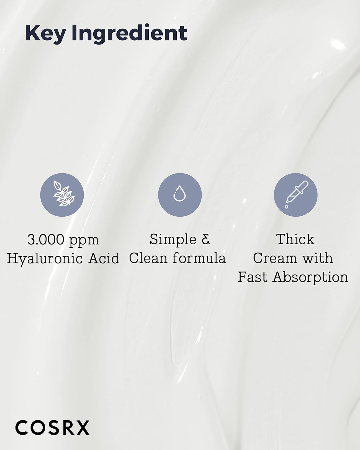 COSRX Hyaluronic Acid Moisturizing Cream, 100 milliliters (Pack of 1) | Sensitive | Long-lasting Hydration | Animal Testing Free, Parabens Free | Korean Skin Care