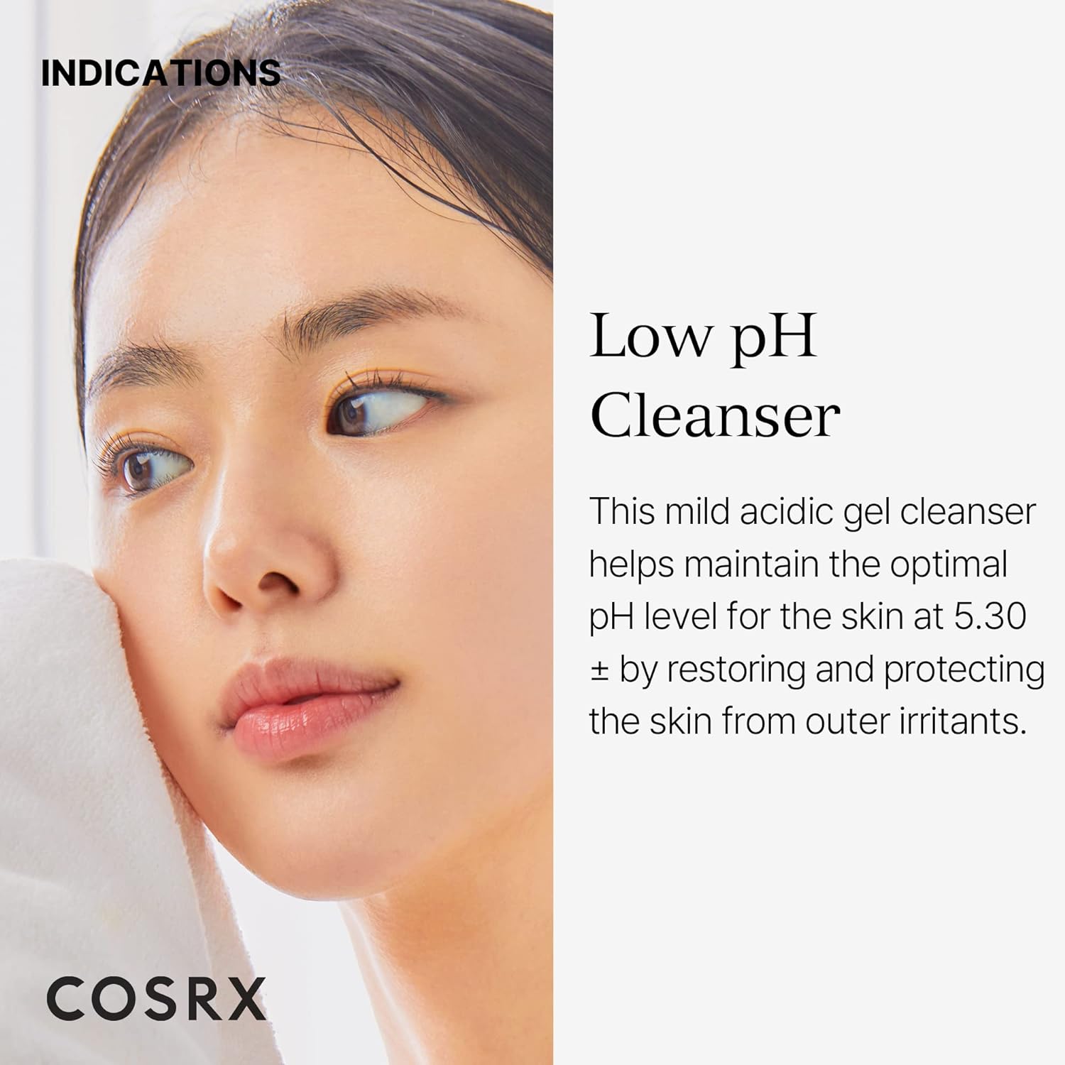 COSRX Low pH Good Morning Gel Cleanser, 150 ml  Daily Mild Face Cleanser for Sensitive Skin | BHA, Tea-Tree Oil | pH Balancing
