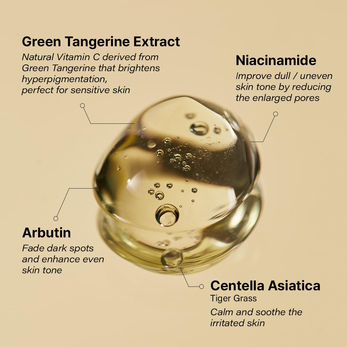 Goodal Green Tangerine VitaminC Serum for Sensitive Skin Anti-Aging, Acne Scars, Fine Lines, Hyperpigmentation,Dark Circles