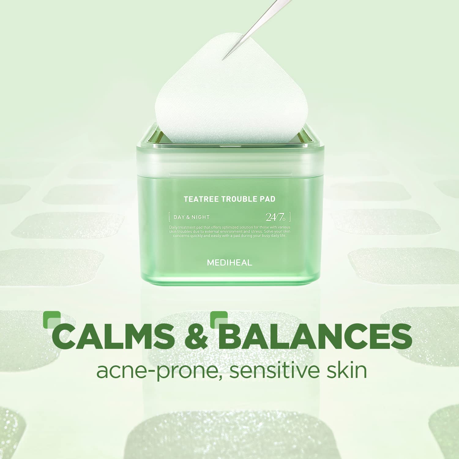 MEDIHEAL Teatree Trouble Facial Toner Pads with Tea Tree & Lactobacillus
