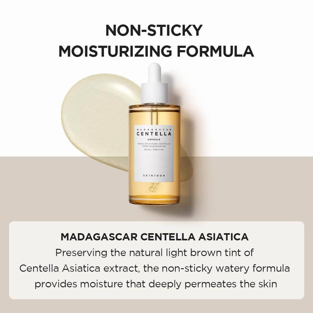SKIN1004 Madagascar Centella Asiatica Ampoule Facial Serum, Soothes Acne Prone 
