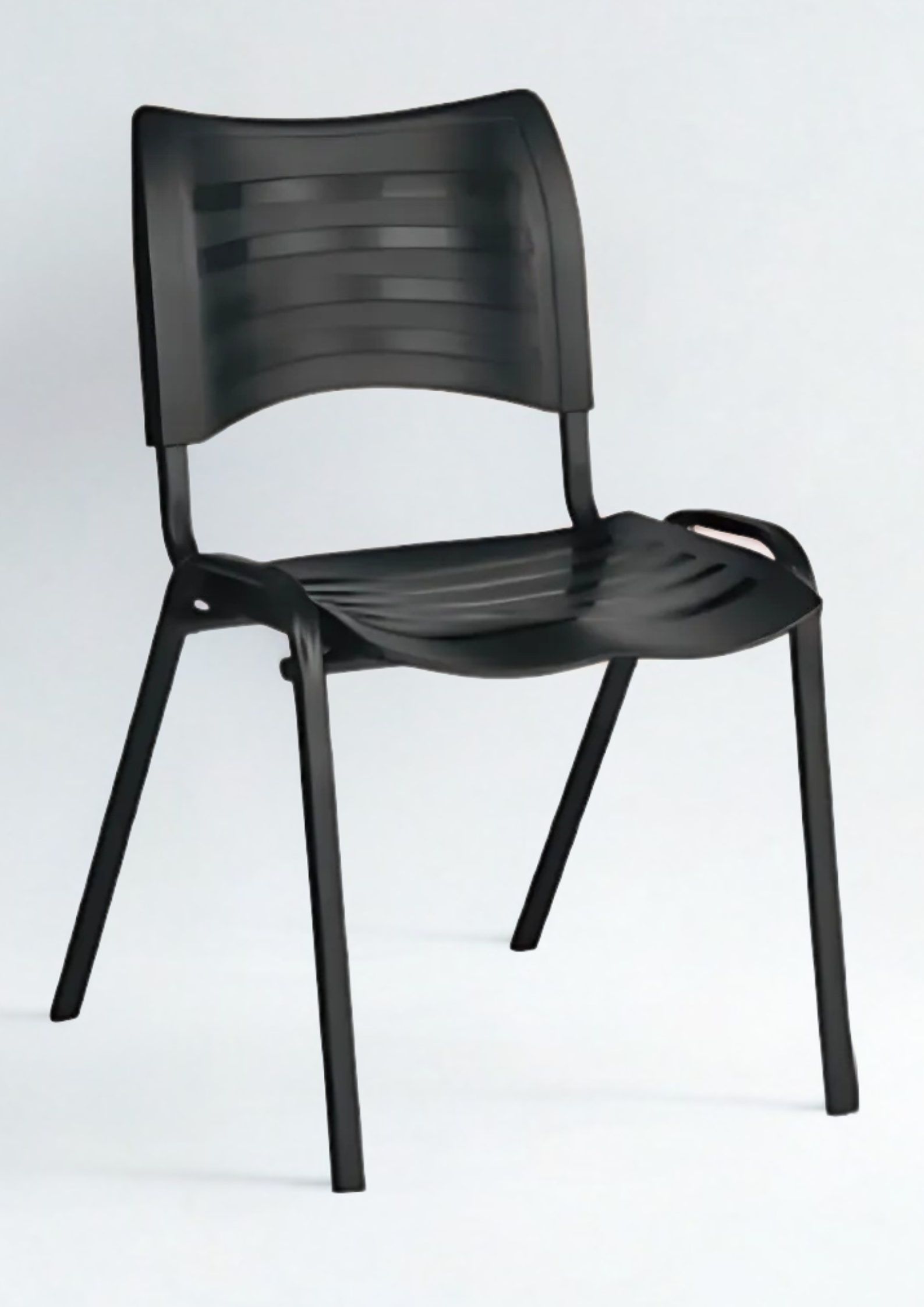 Cadeira Turim Tubo Oblongo Preta