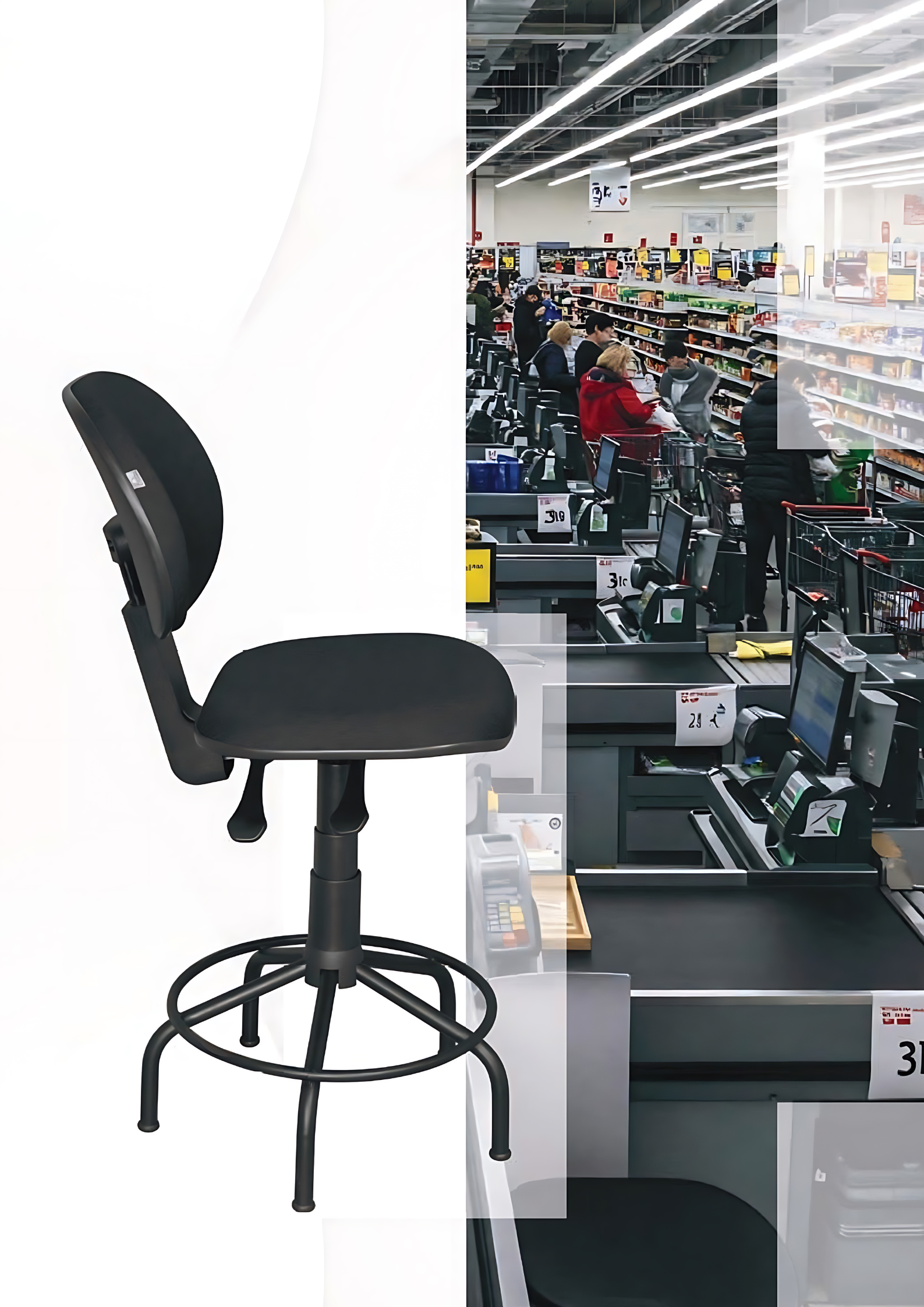 Cadeira Caixa Giratória Back System