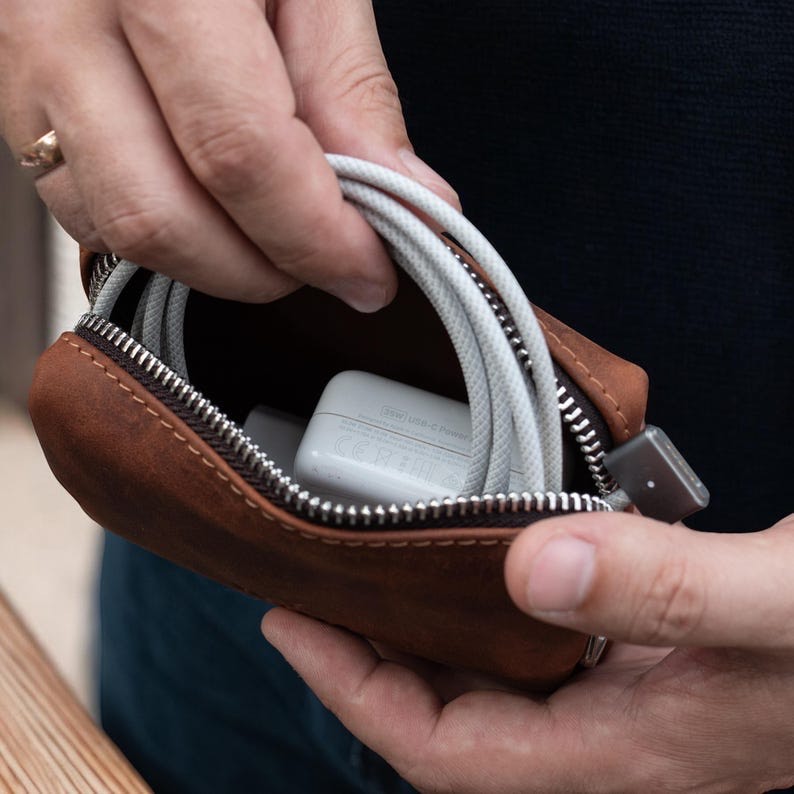 Leather Tech Organiser