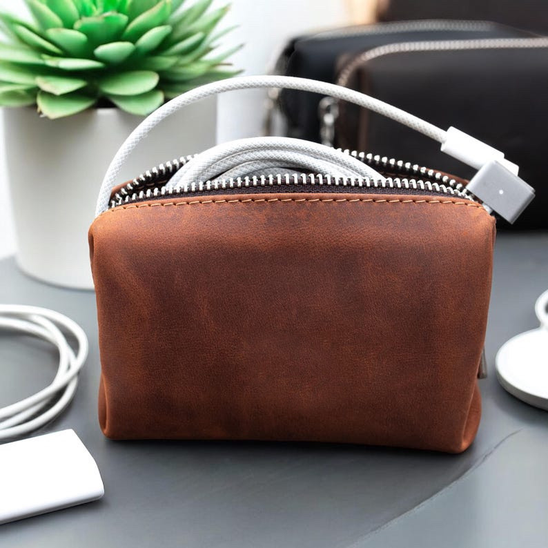 Leather Tech Organiser