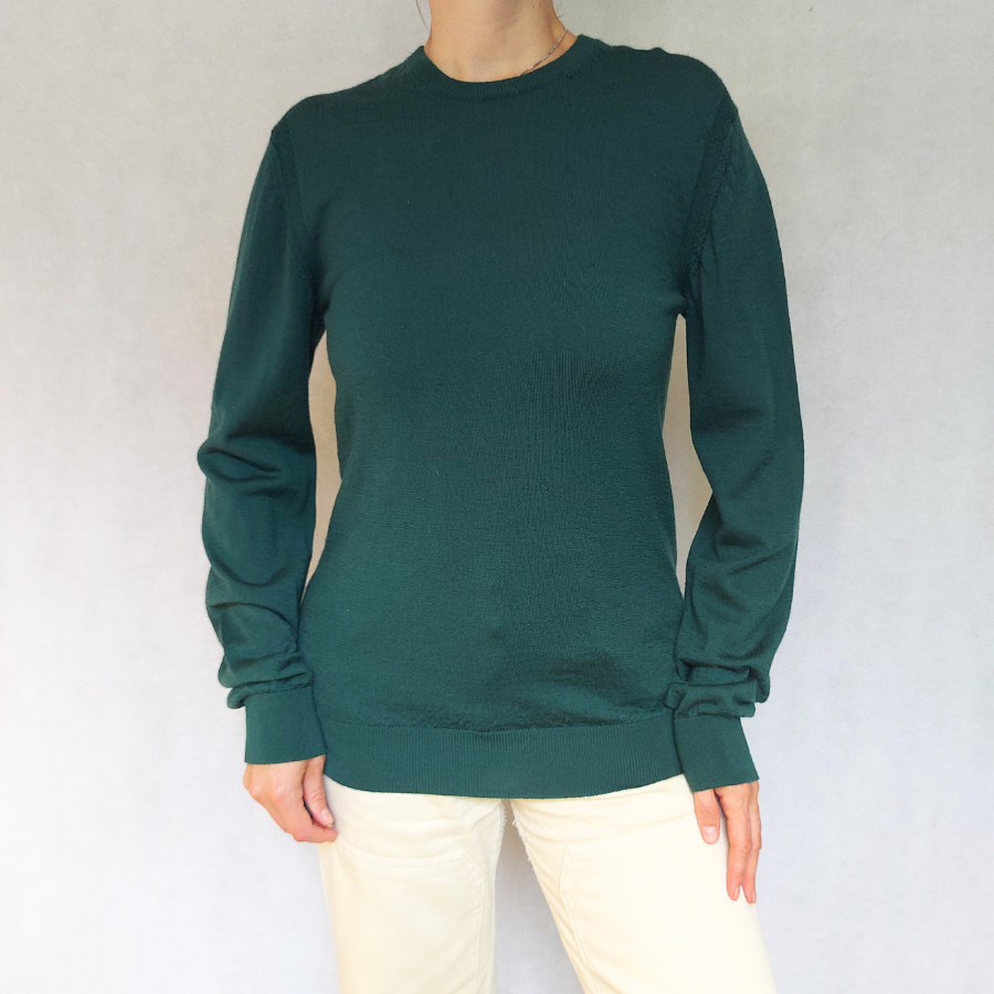 Tamsiai žalias Van Gils merino vilnos megztukas