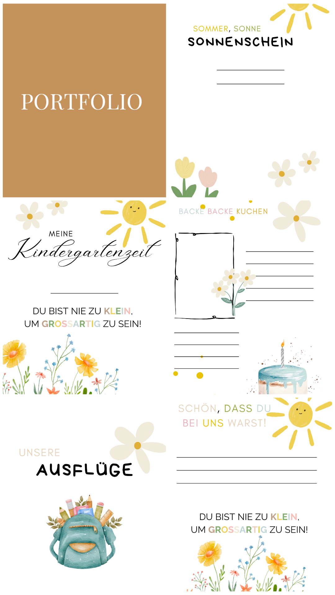 Portfolio Kindergartenordner (50 Seiten)