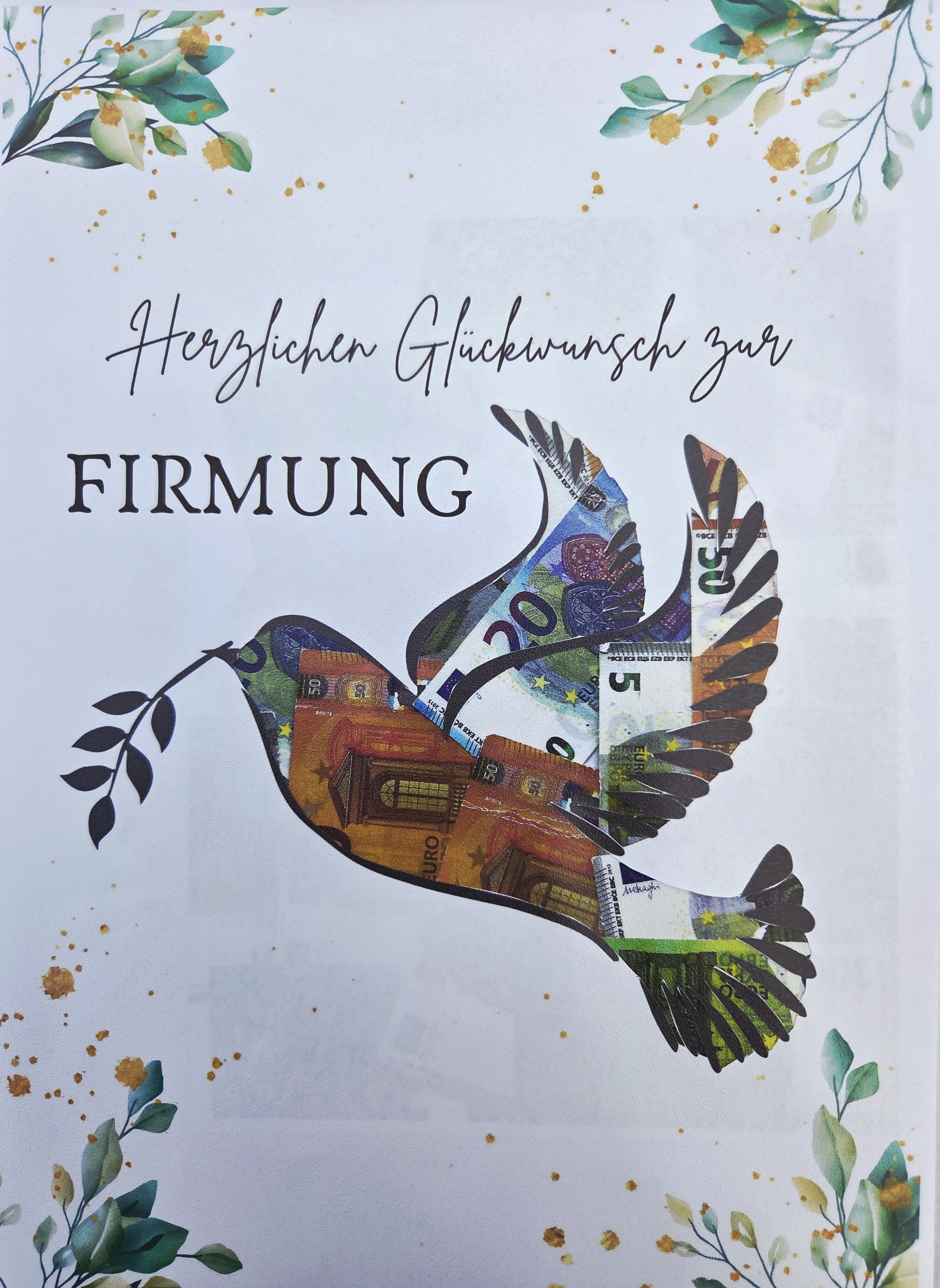 Vorlage Geldgeschenke zur Firmung