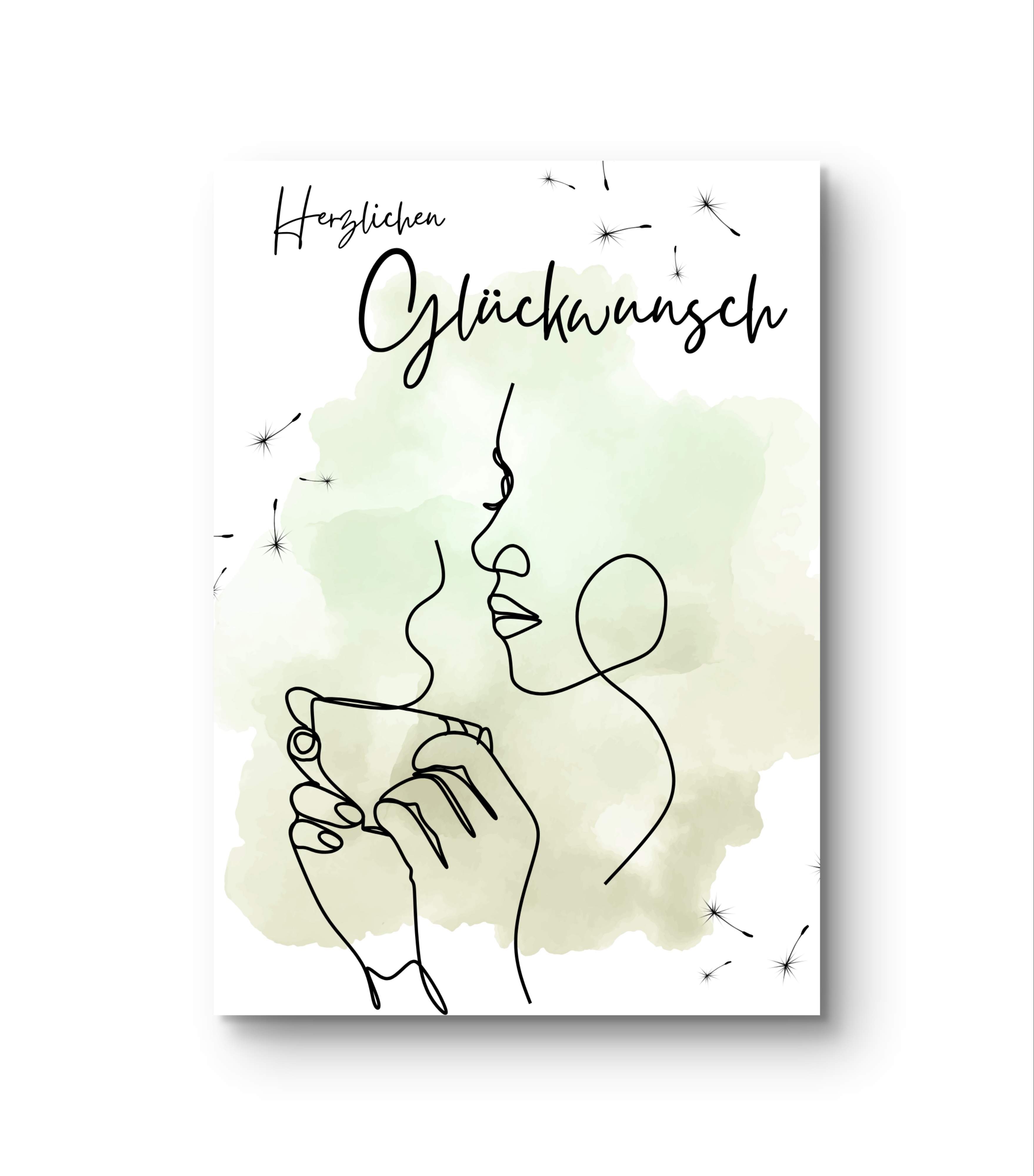 Digital Print I Karte und Lesezeichen