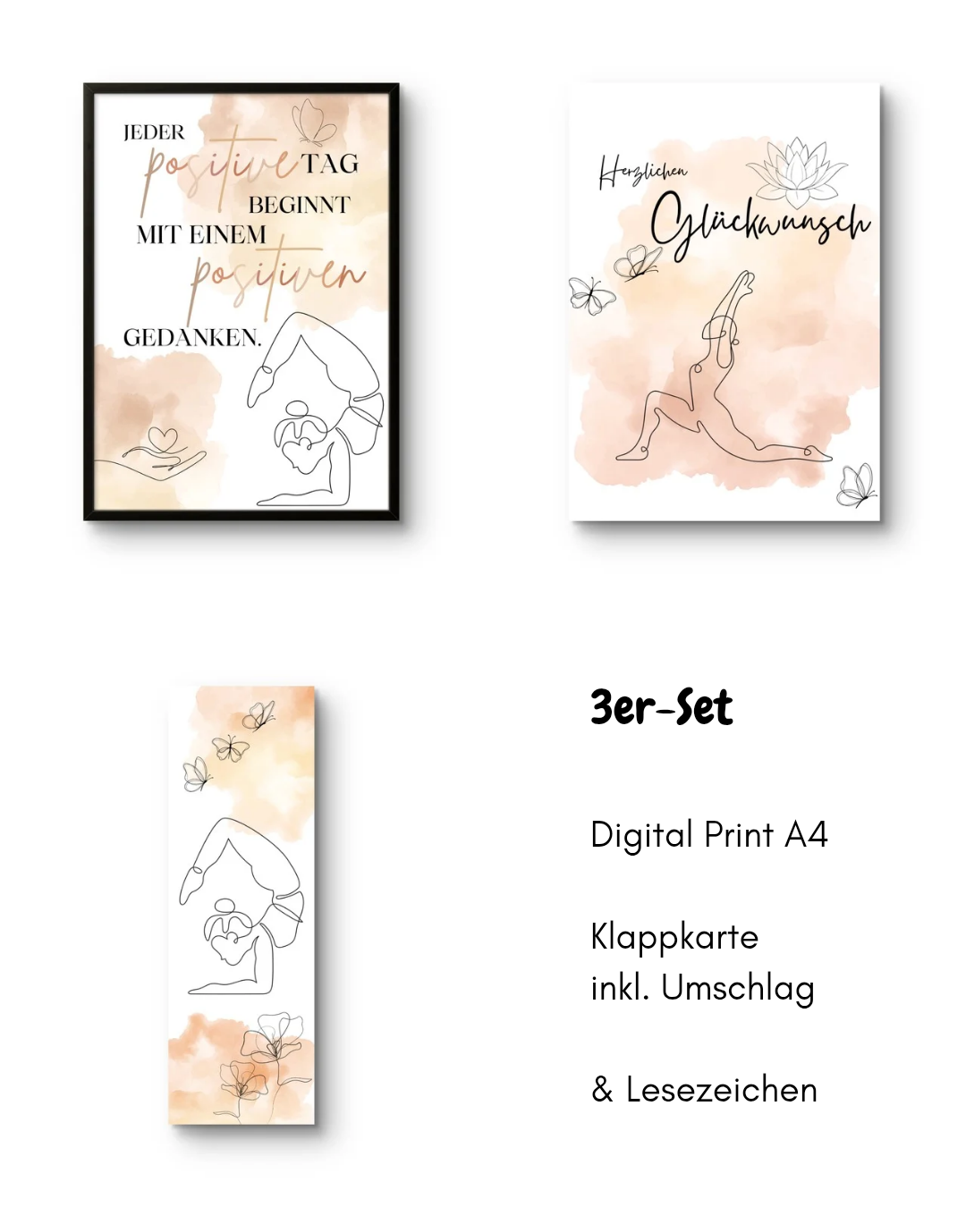 Digital Print I Karte und Lesezeichen