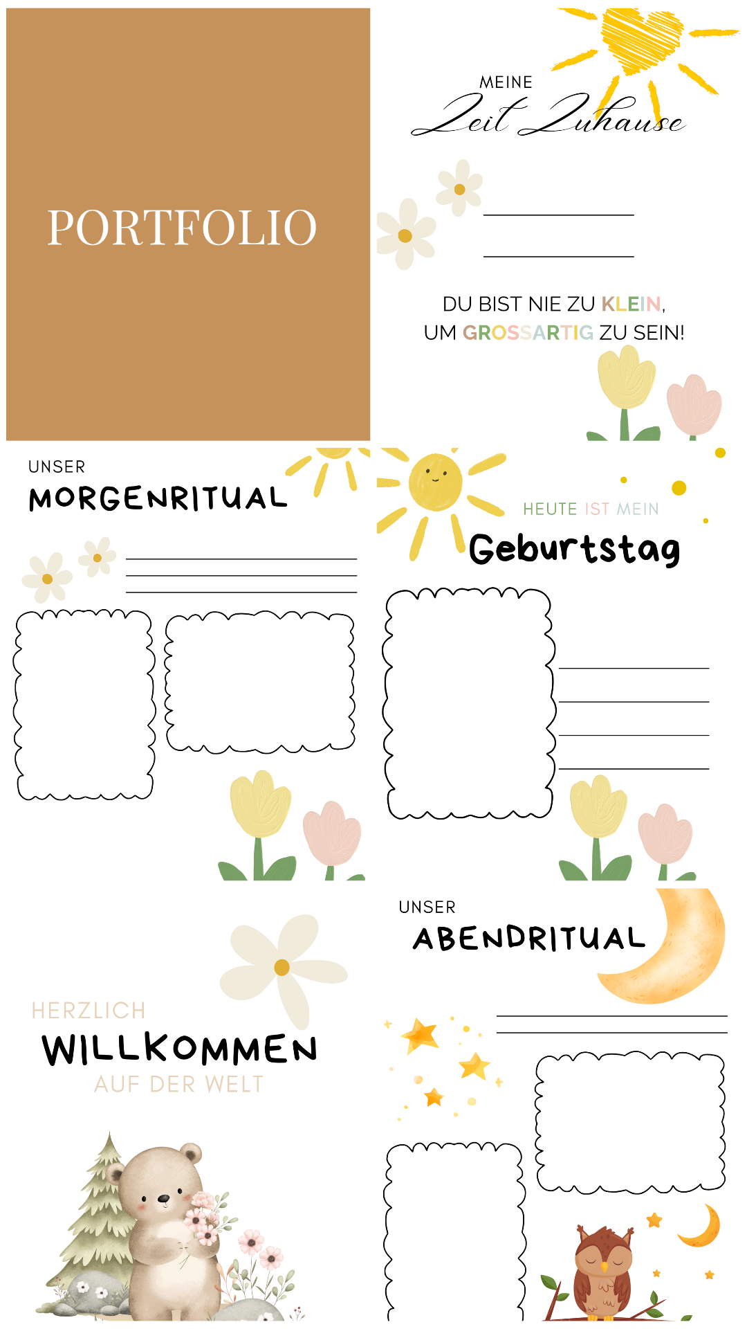 Portfolio Meine Zeit Zuhause (50 Seiten)