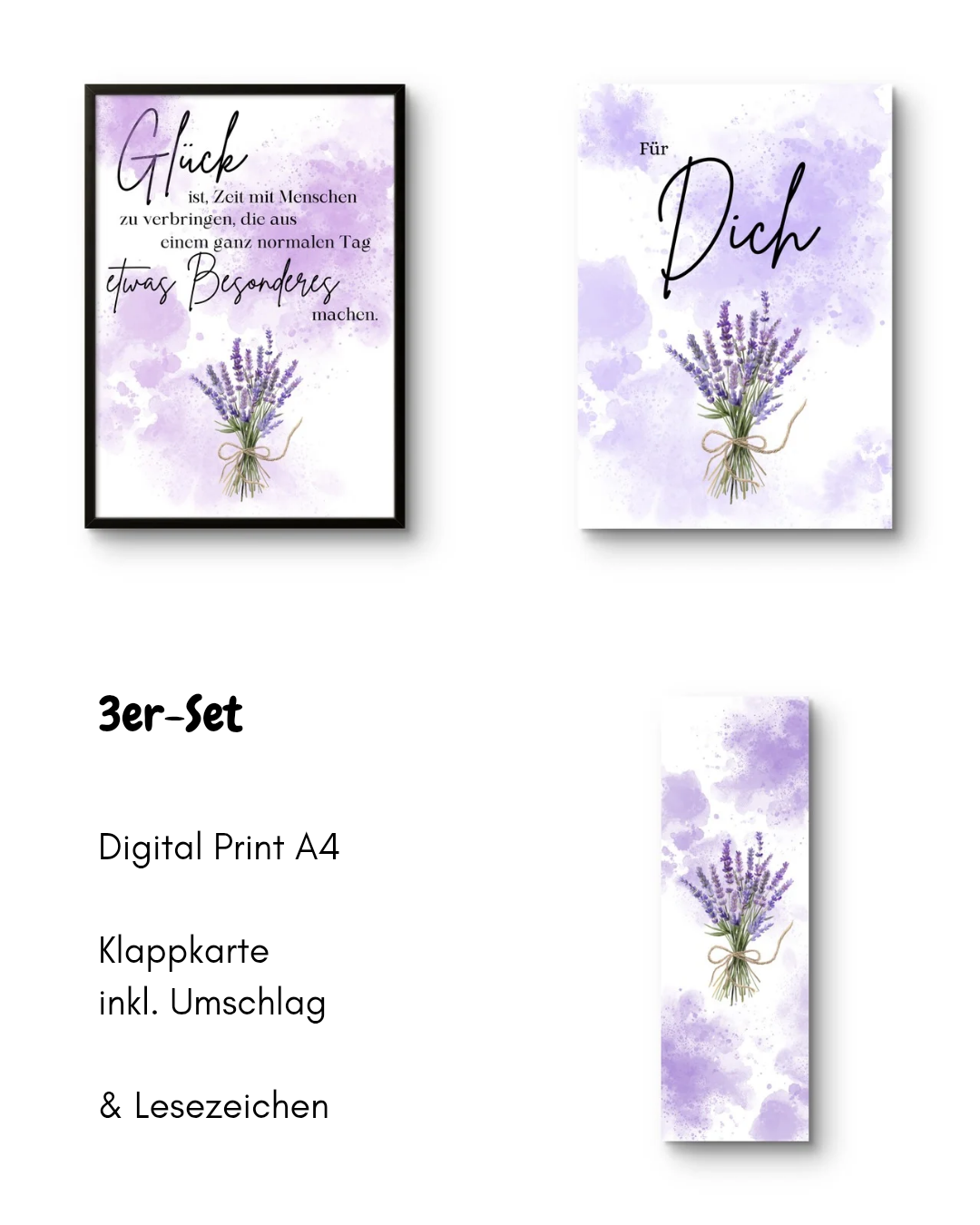 Digital Print I Karte und Lesezeichen