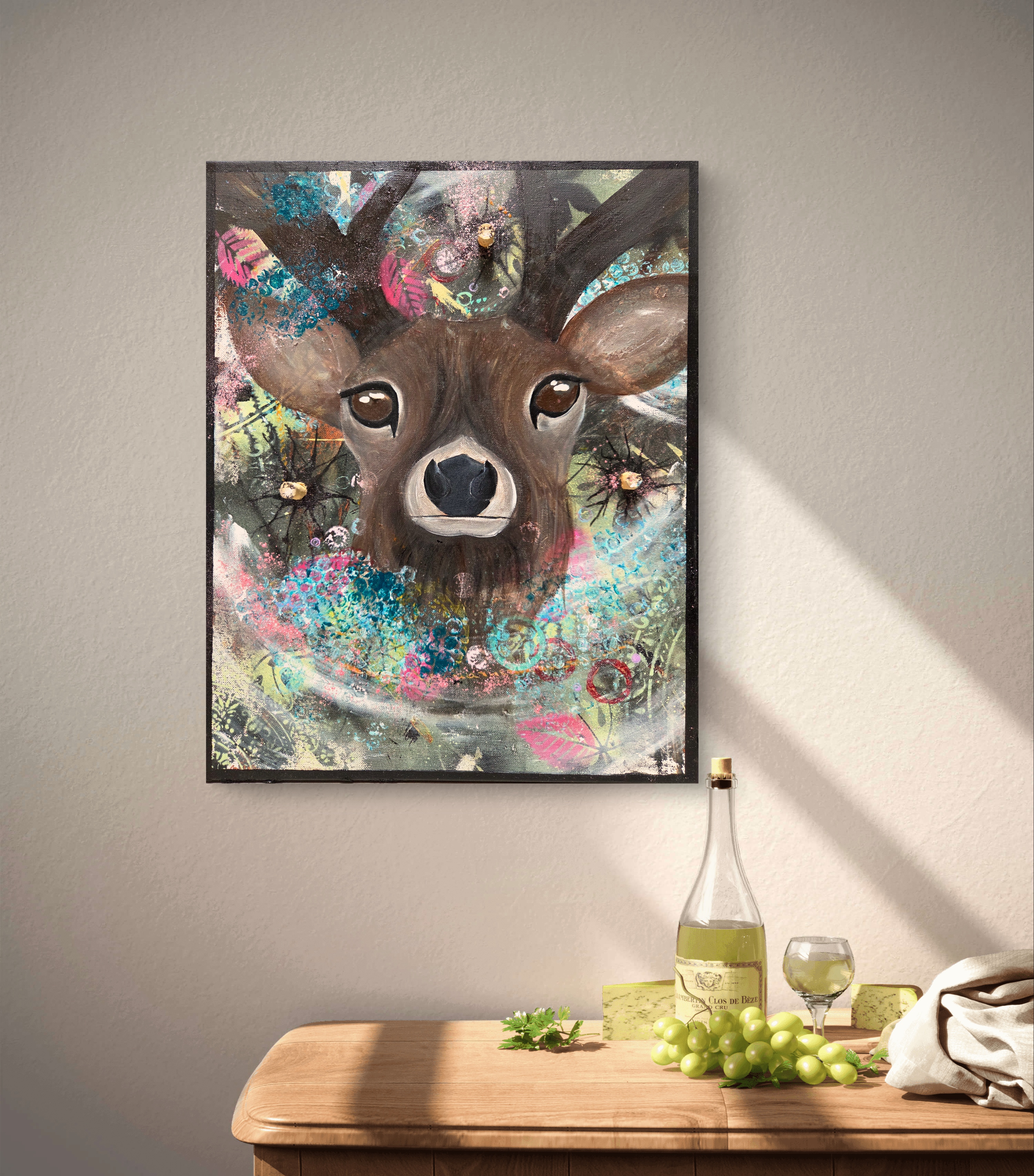 Leinwandbild Hirsch
