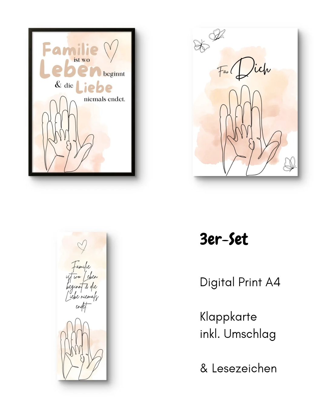 Digital Print I Karte und Lesezeichen