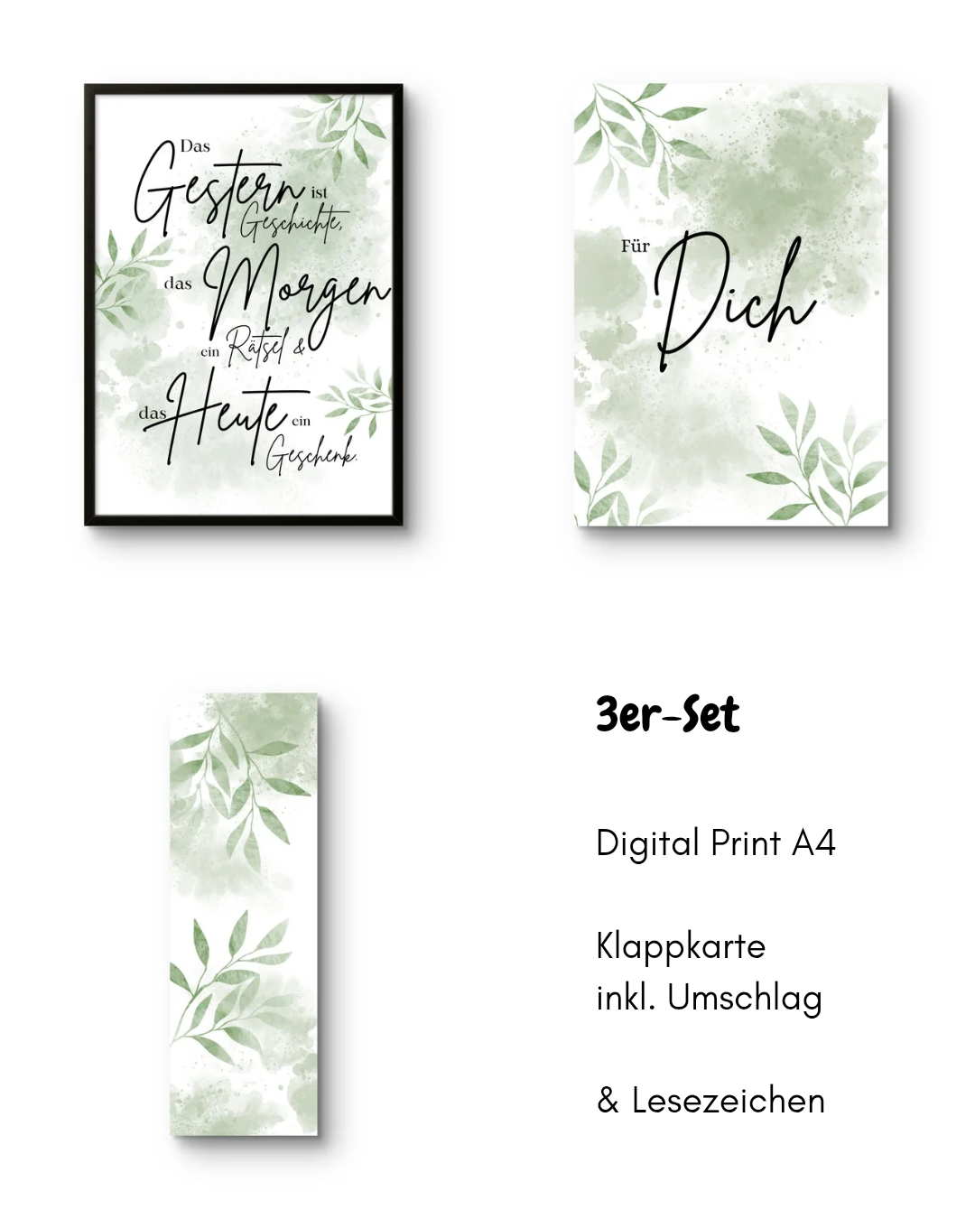 Digital Print I Karte und Lesezeichen