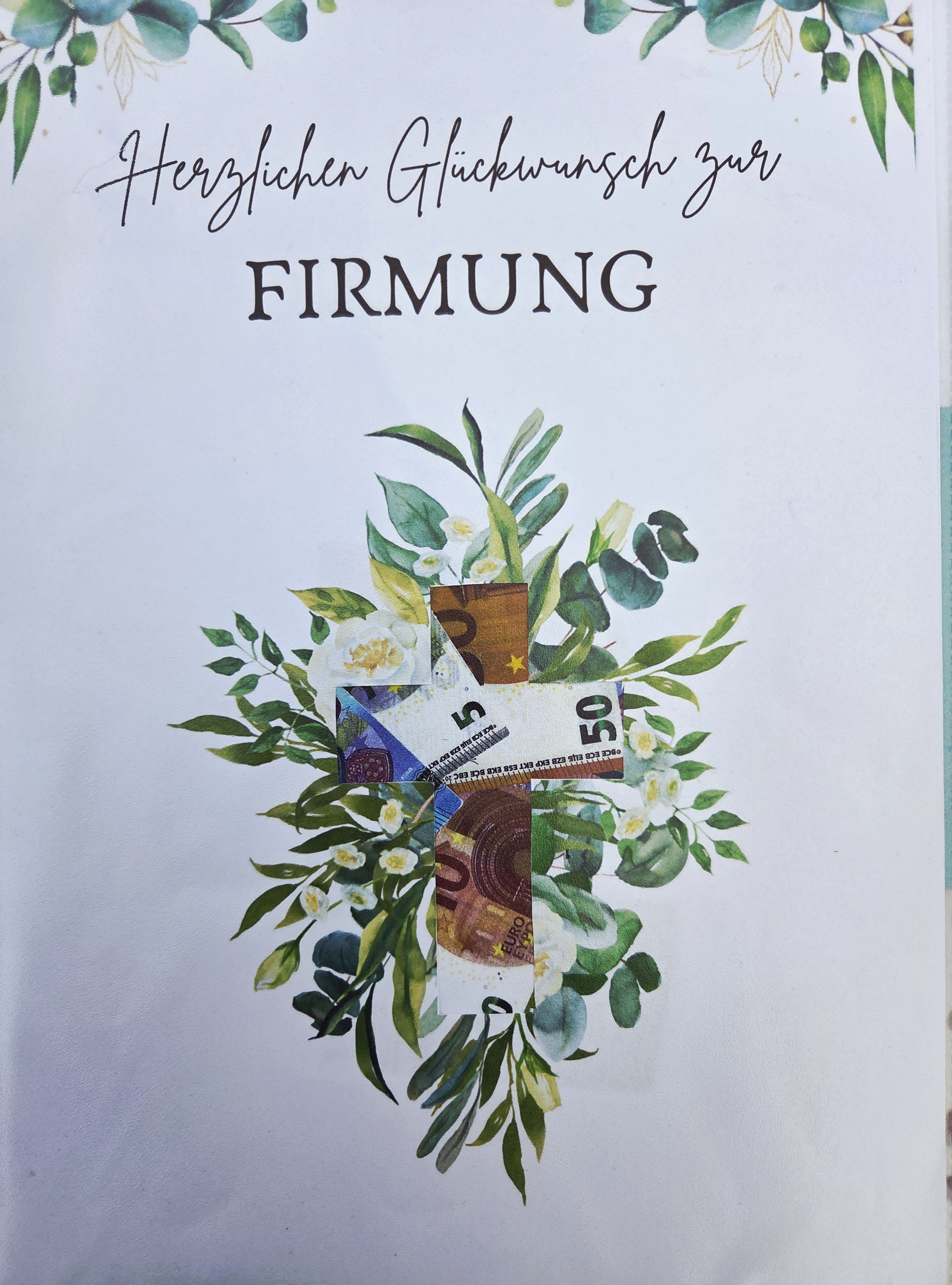 Vorlage Geldgeschenke zur Firmung