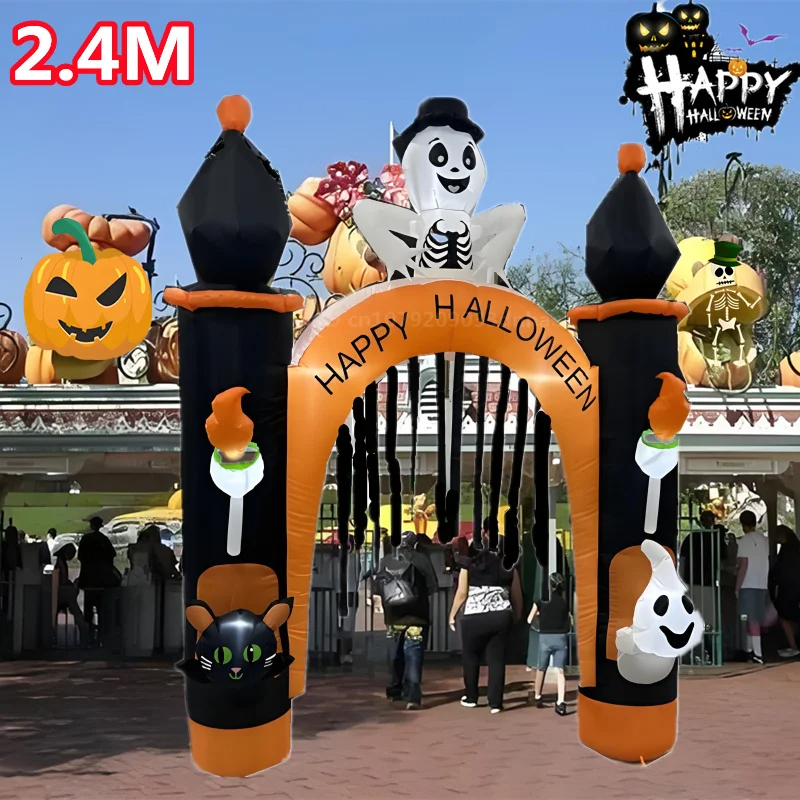 Arco Inflable de Halloween 2.4M con luz led integrada  