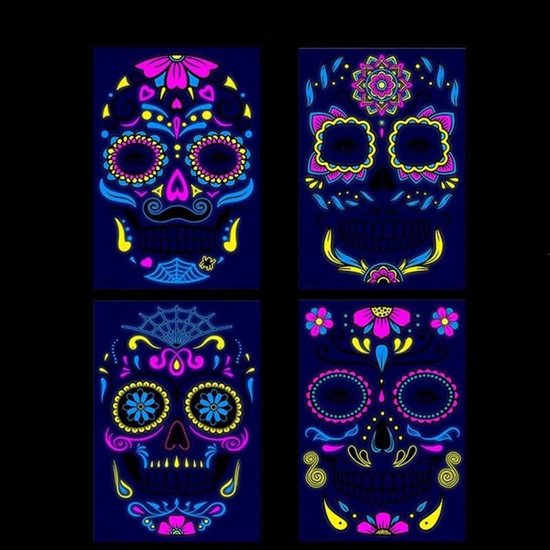 Diseños de Tatuajes de Halloween: Catrinas y Colores Vibrantes