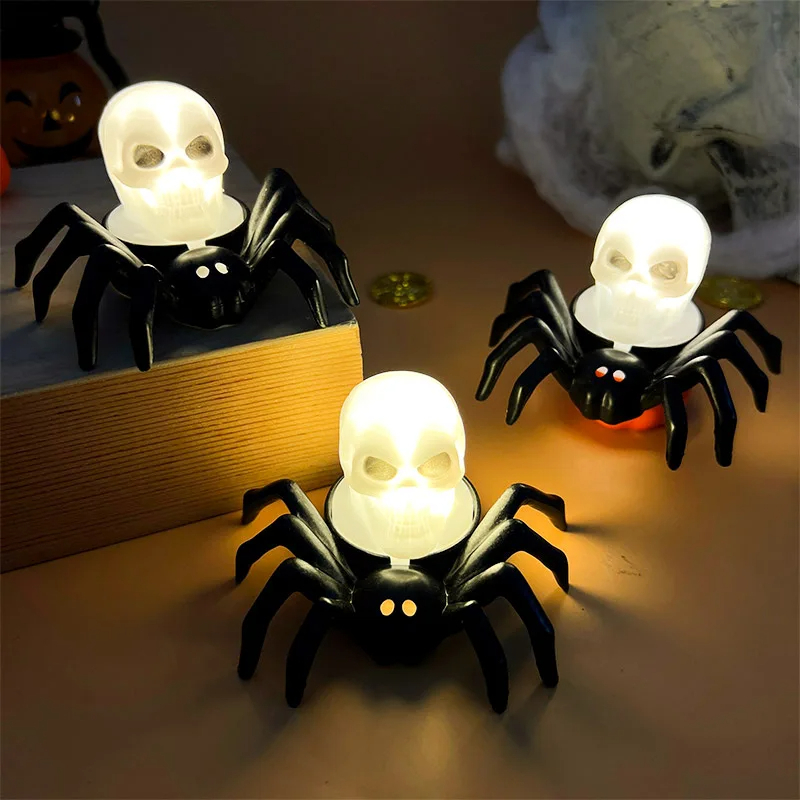Araña Decorativa de Halloween con Luz LED 