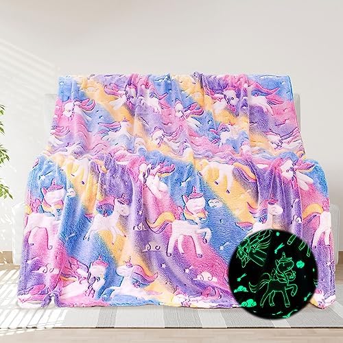Cobija de Unicornio que brilla en la oscuridad