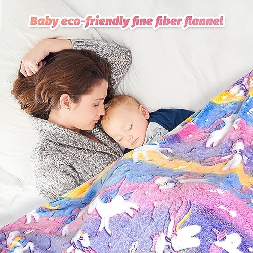 Cobija de Unicornio que brilla en la oscuridad