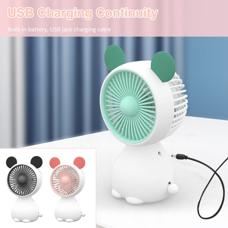 Ventilador Portatil con orejas de Oso de 15 cm