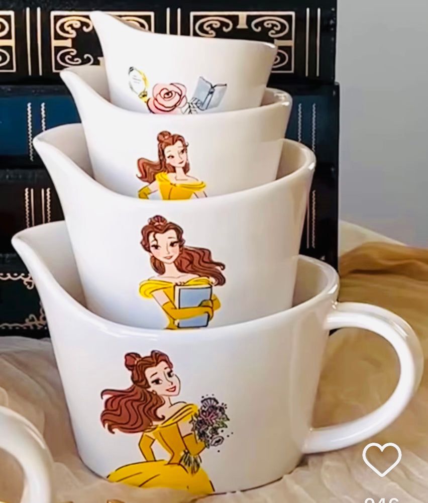 Tazas medidoras de Cerámica de la Princesa Bella