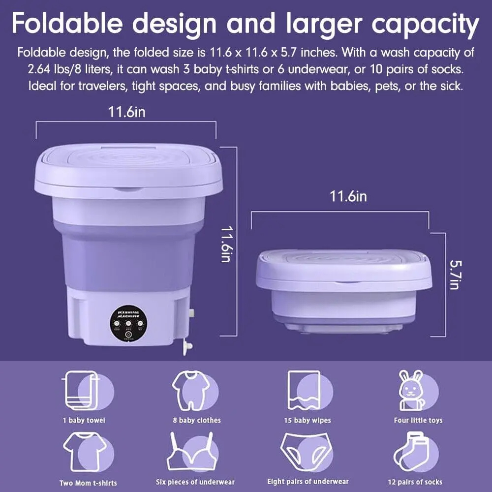 Lavadora plegable multifuncional portátil