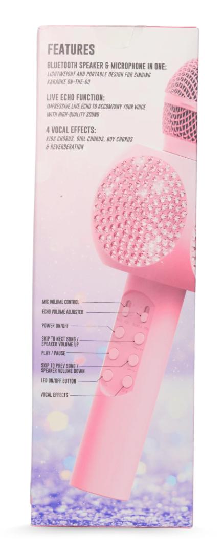 Micrófono Inalámbrico BLING LED con Altavoz