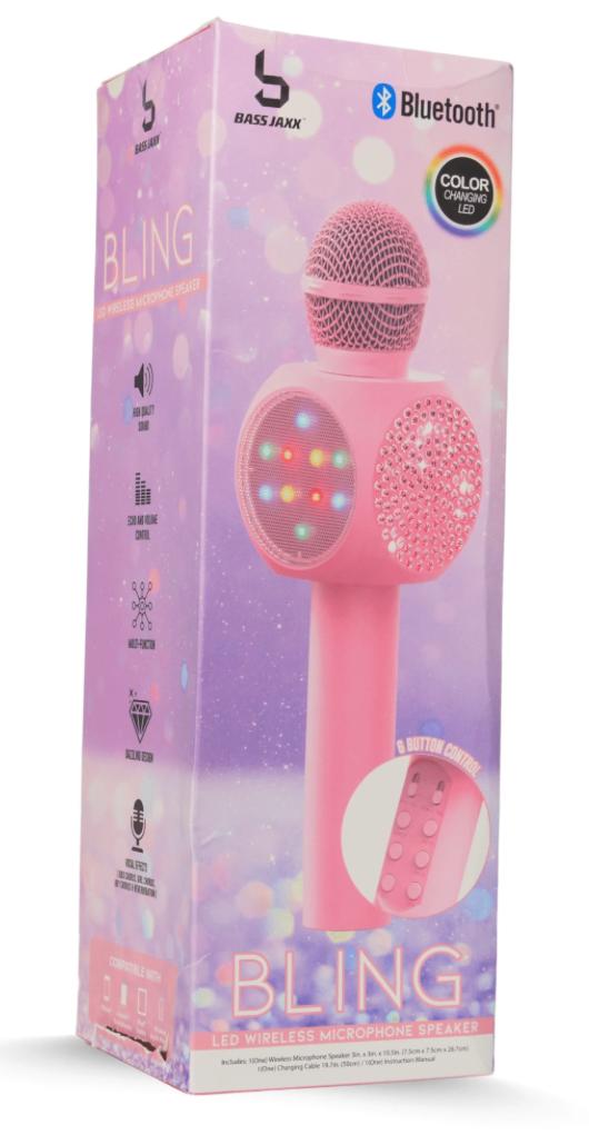 Micrófono Inalámbrico BLING LED con Altavoz