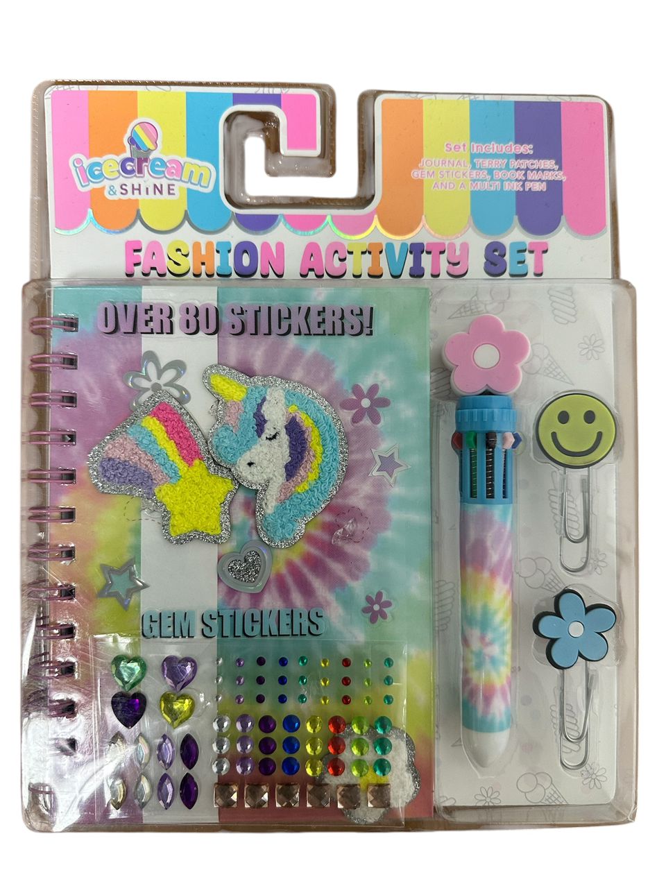 Agenda con Lapicero, Stickers y Clips