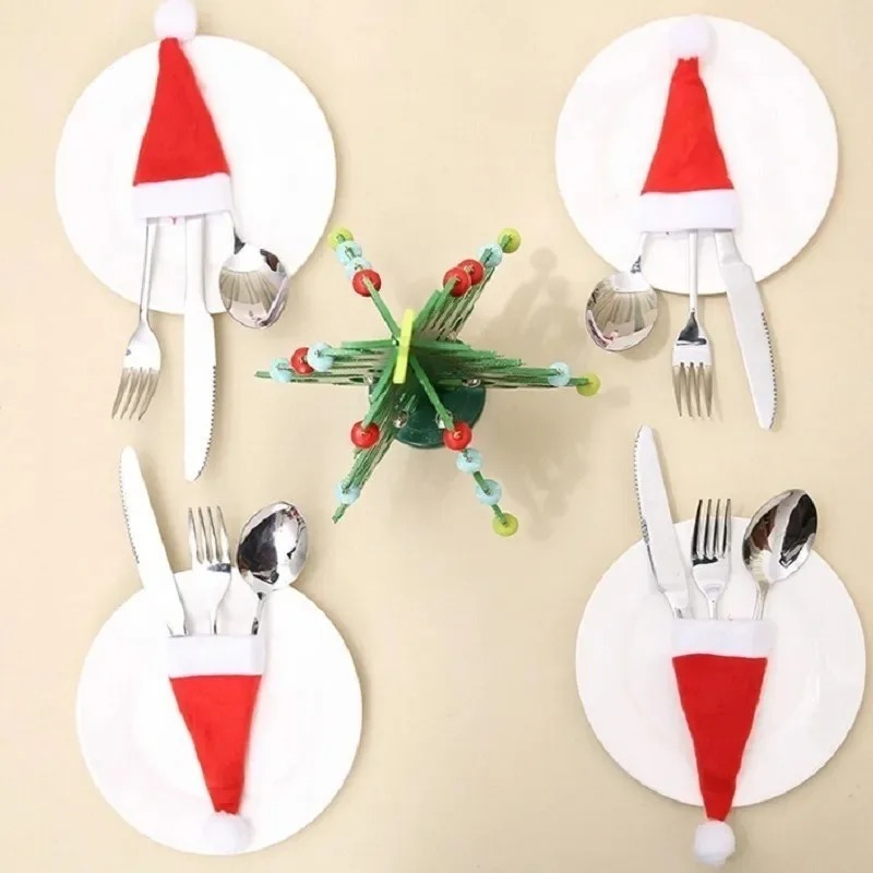 Funda para cubiertos de Navidad