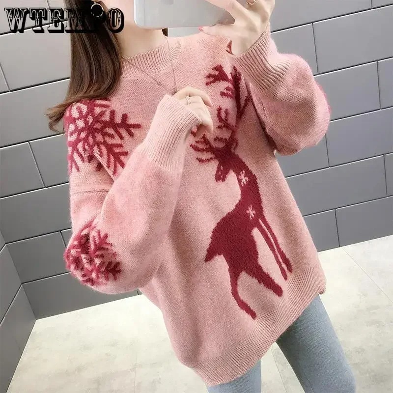 Suéter Navideño con estampado de reno