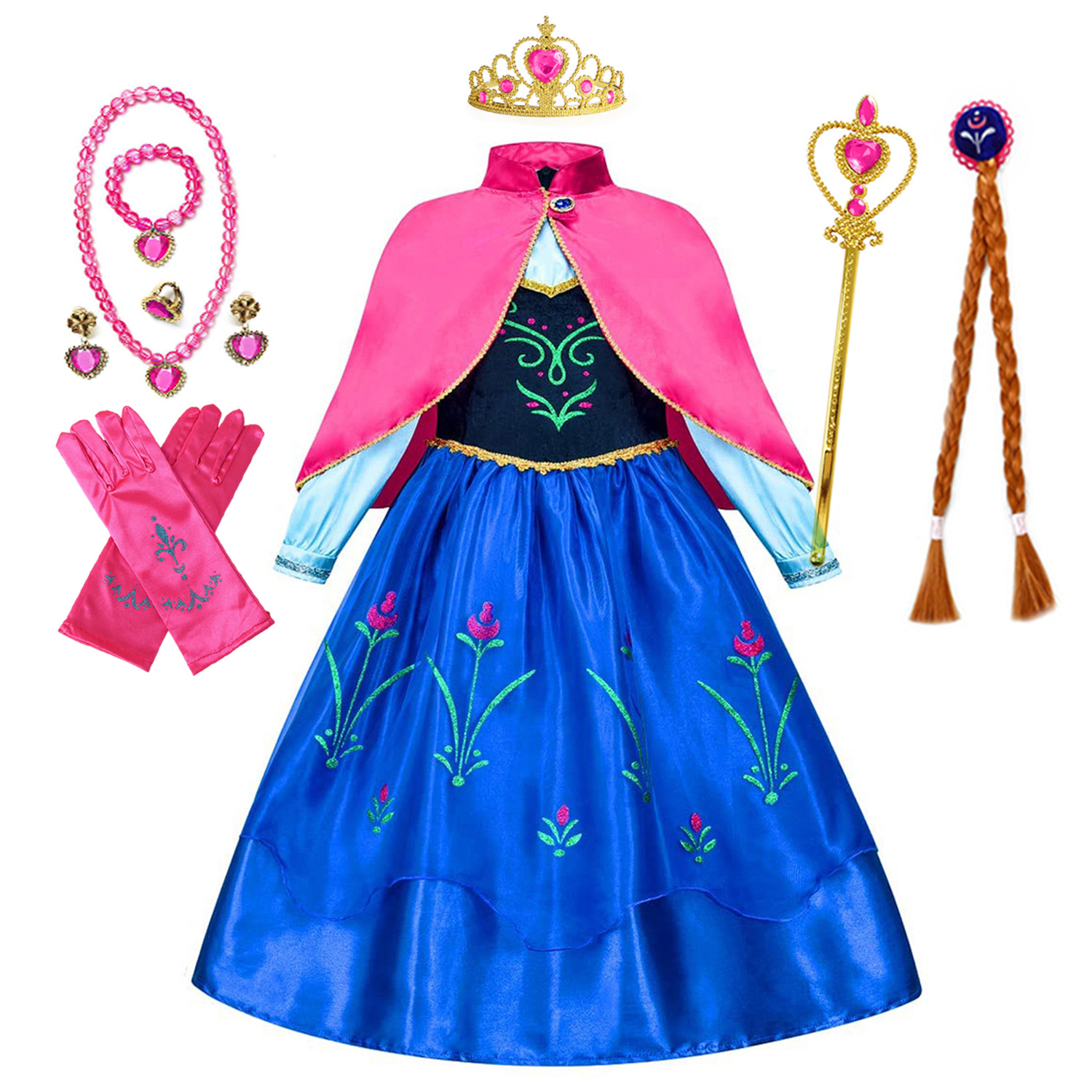 Disfraz de Anna de Frozen con accesorios