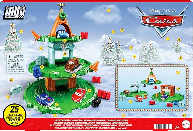Calenadrio Mini Racers Cars Navidad