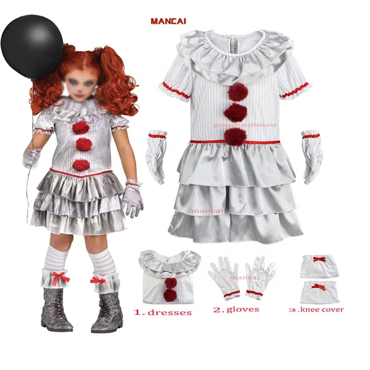 DISFRAZ DE PAYASO DE IT (NIÑAS)