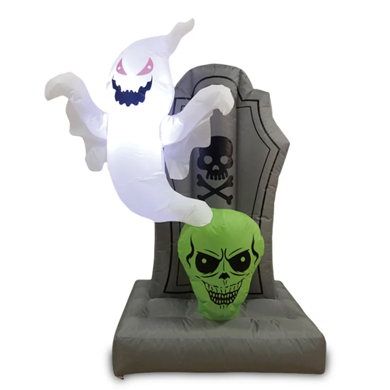 Decoración inflable de Halloween (Lapida Fantasma y Calavera)