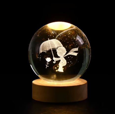 Lampara de Cristal con luz LED