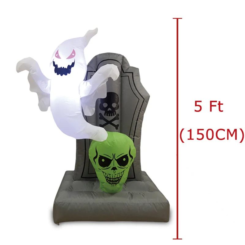 Decoración inflable de Halloween (Lapida Fantasma y Calavera)
