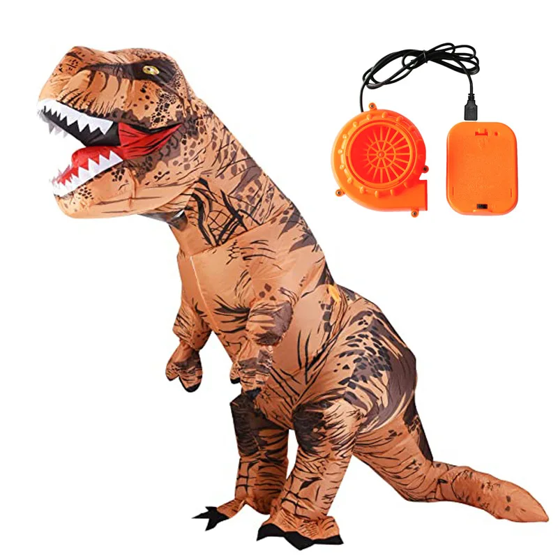 Disfraz inflable de dinosaurio para niños