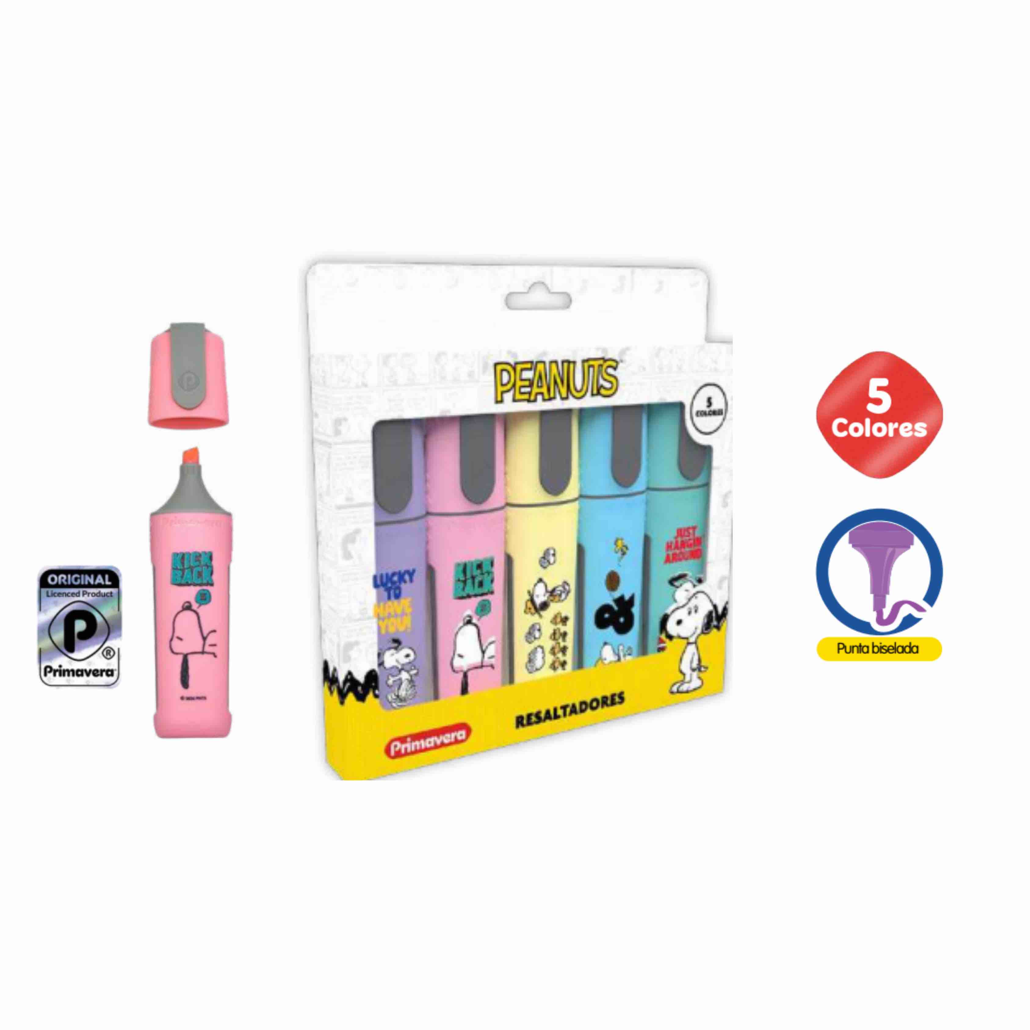 Set de Resaltadores Peanuts