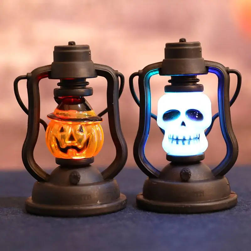 Linterna decorativa de Halloween (Calavera y Calabaza)
