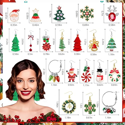 Zarcillos navideños variados