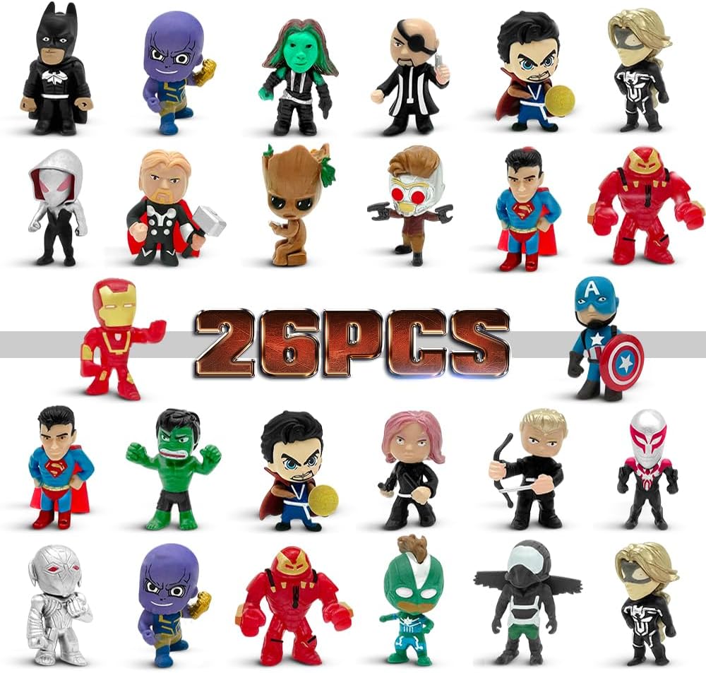 Figuras de superhéroes 26 piezas